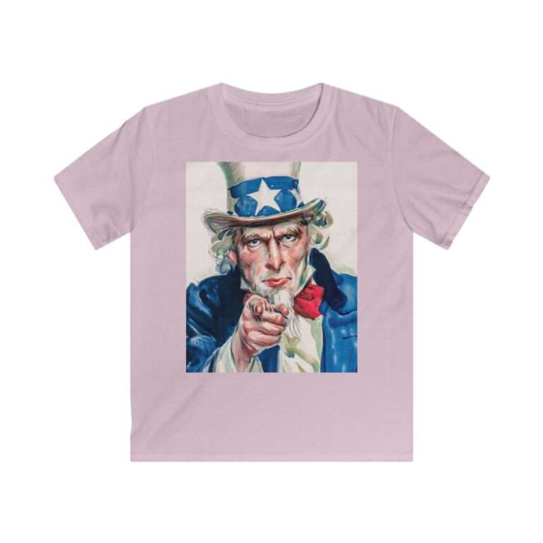 Uncle Sam I Want You Poster Art, Kids Cotton T-Shirt - Image 10