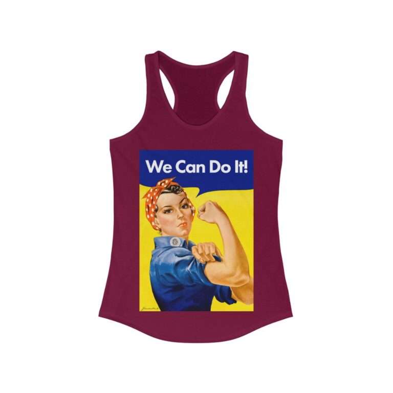 We Can Do it! WWII Poster Art - Women's Racerback Tank - Image 14