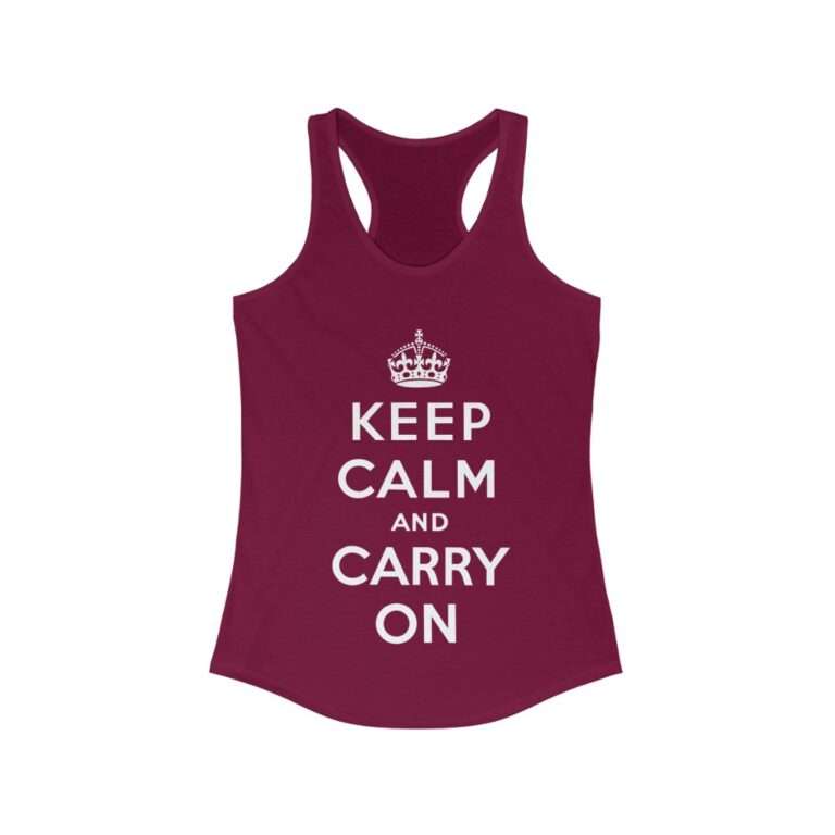 Keep Calm and Carry On - Women's Racerback Tank - Image 15