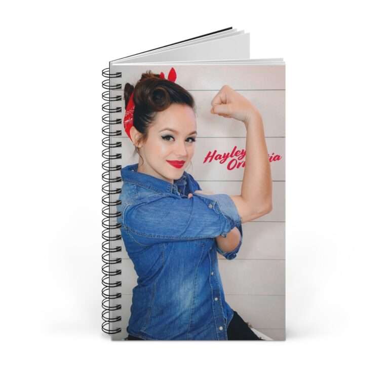 Actress Hayley Orrantia Women Power - Spiral Notebook Journal - Image 2