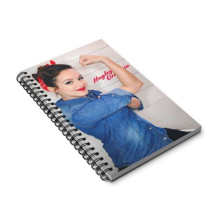 Actress Hayley Orrantia Women Power - Spiral Notebook Journal - Image 3