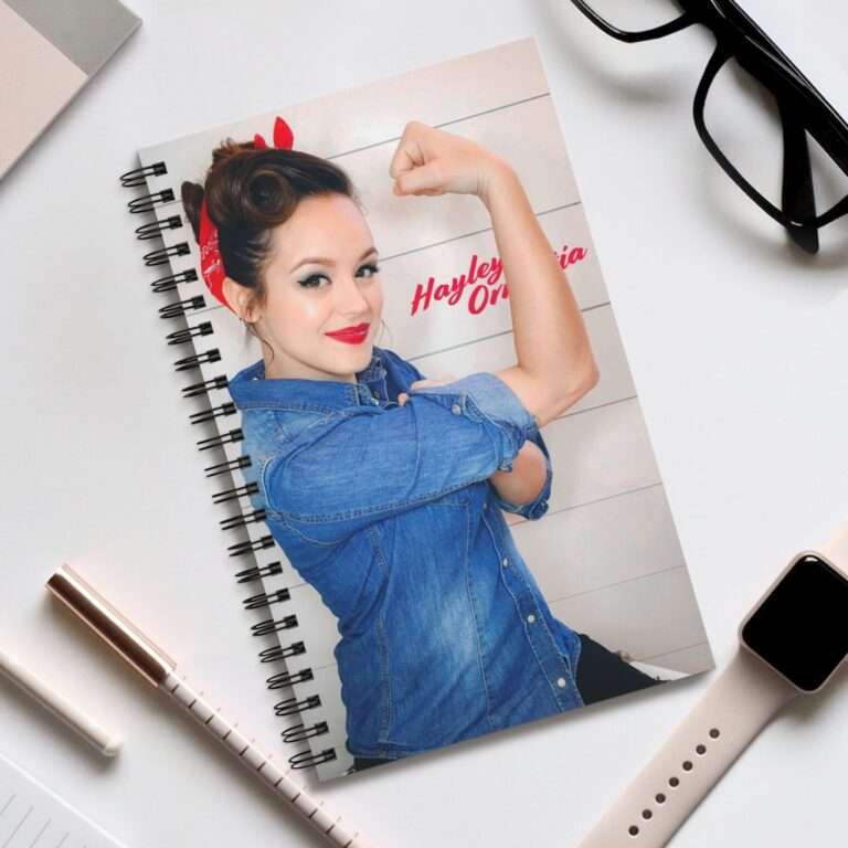 Actress Hayley Orrantia Women Power - Spiral Notebook Journal - Image 5