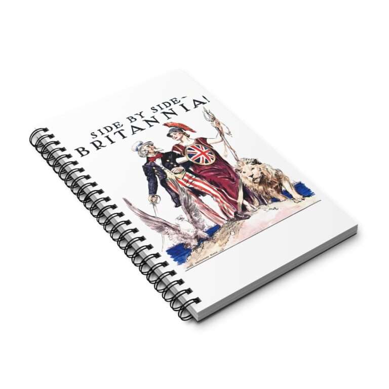 Uncle Sam Side by Side Britannia - James Montgomery Flagg - Spiral Notebook Journal - Image 3