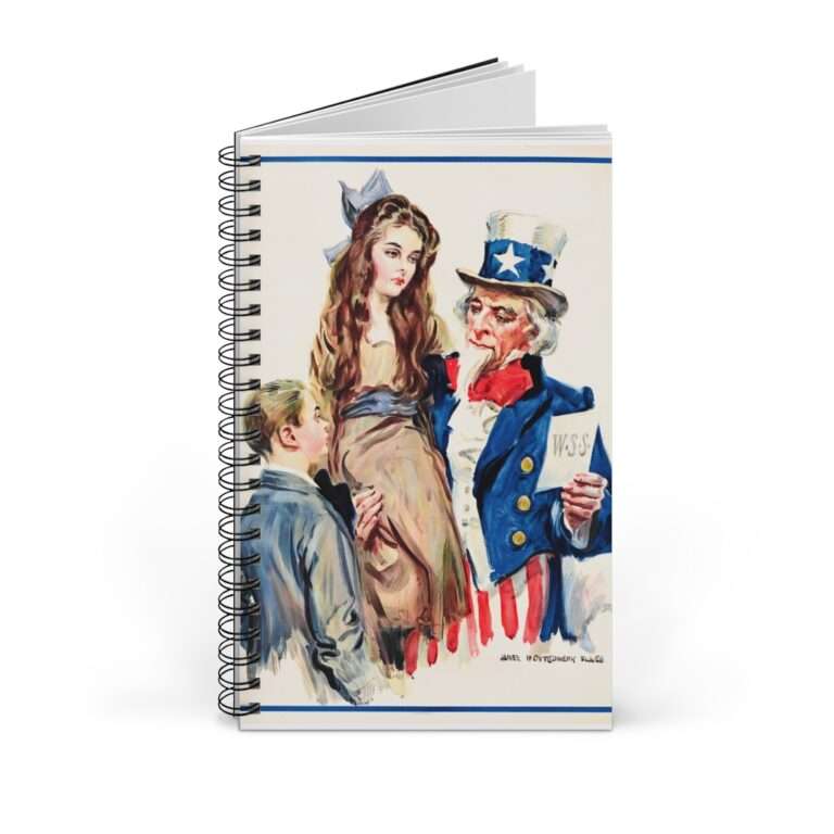Uncle Sam Boys and Girls by James Montgomery Flagg - Spiral Notebook Journal - Image 2