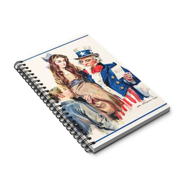 Uncle Sam Boys and Girls by James Montgomery Flagg - Spiral Notebook Journal - Image 3