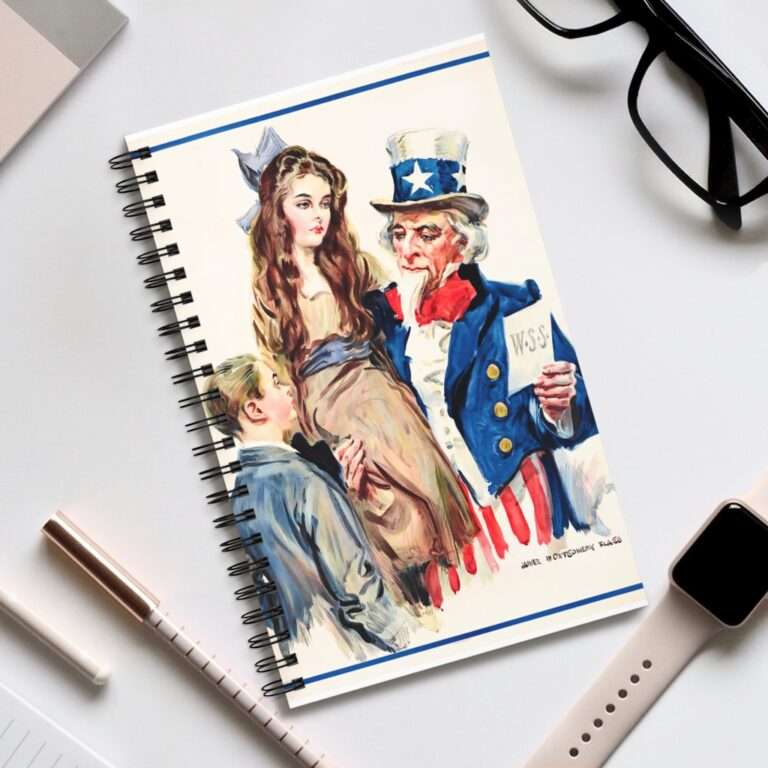 Uncle Sam Boys and Girls by James Montgomery Flagg - Spiral Notebook Journal - Image 5
