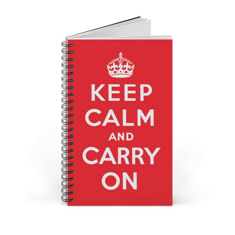 Keep Calm and Carry On - Spiral Notebook Journal - Image 2