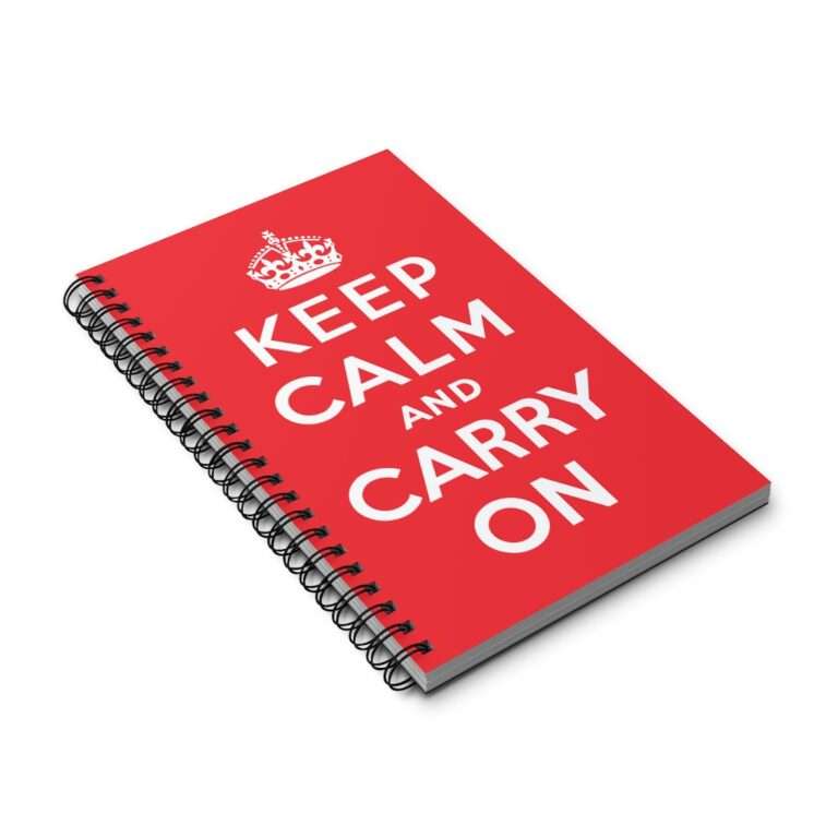 Keep Calm and Carry On - Spiral Notebook Journal - Image 3