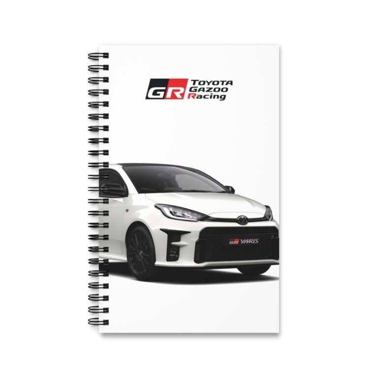White GR Yaris Toyota - Spiral Notebook Journal