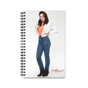 Actress Hayley Orrantia in White Jacket and Orange Top - Spiral Notebook Journal