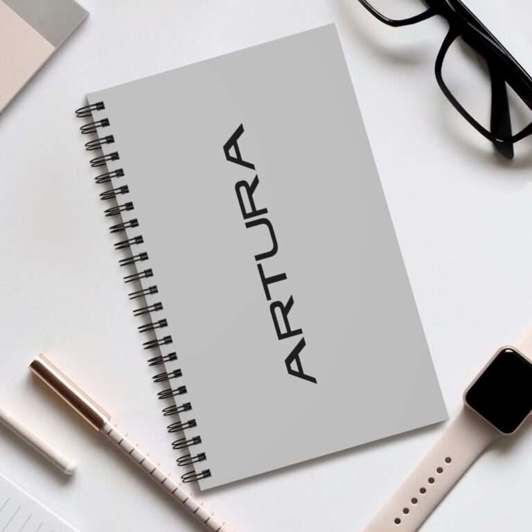 McLaren Artura grey spiral notebook journal