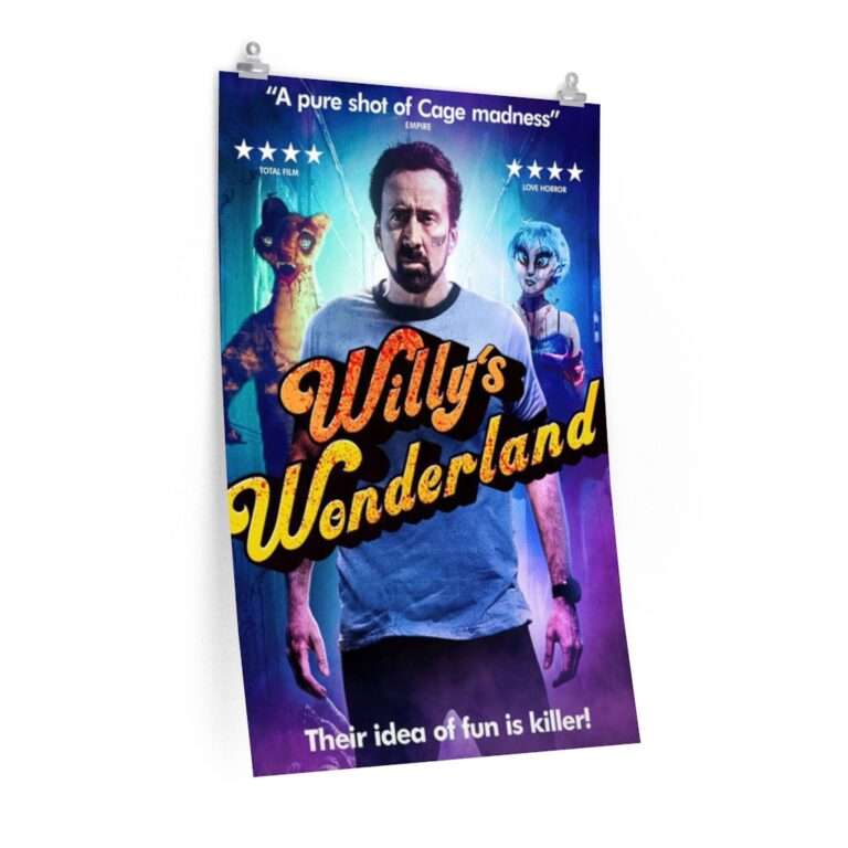 Printed poster for Willy's Wonderland ft. Nicolas Cage - UK version