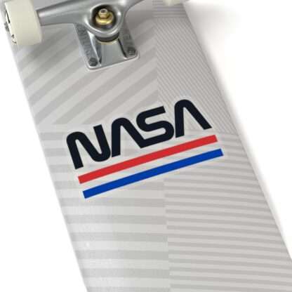 Transparent sticker of NASA logo in retro style - black