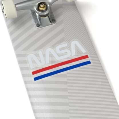 Transparent sticker of NASA logo in retro style