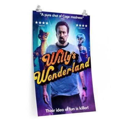 Printed poster for Willy's Wonderland ft. Nicolas Cage - UK version