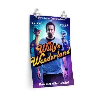 Printed poster for Willy's Wonderland ft. Nicolas Cage - UK version