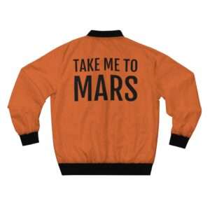 "Take me to mars" orange NASA unisex bomber jacket - back