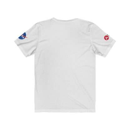 White NASA t-shirt with Patch of Mars 2020 Perseverance mission - back