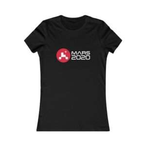 Black NASA women's t-shirt for Mars 2020 Perseverance mission