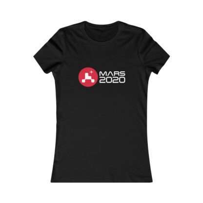 Black NASA women's t-shirt for Mars 2020 Perseverance mission