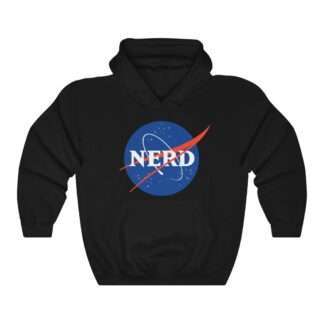 NASA "Nerd" unisex hoodie - black