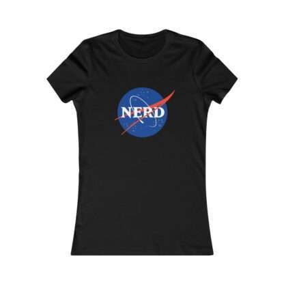 Black NASA "nerd" women's t-shirt