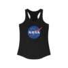 Black NASA racerback tank for women