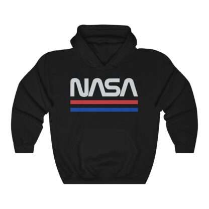 Retro style NASA unisex hoodie - black