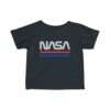 Black NASA baby t-shirt - retro edition