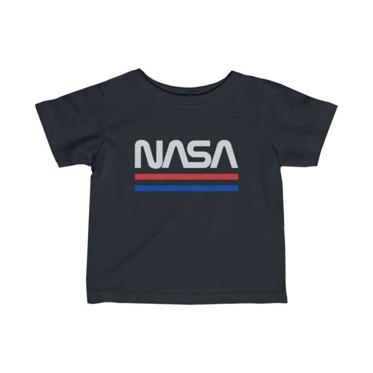 Black NASA baby t-shirt - retro edition