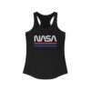 Black NASA racerback tank for women