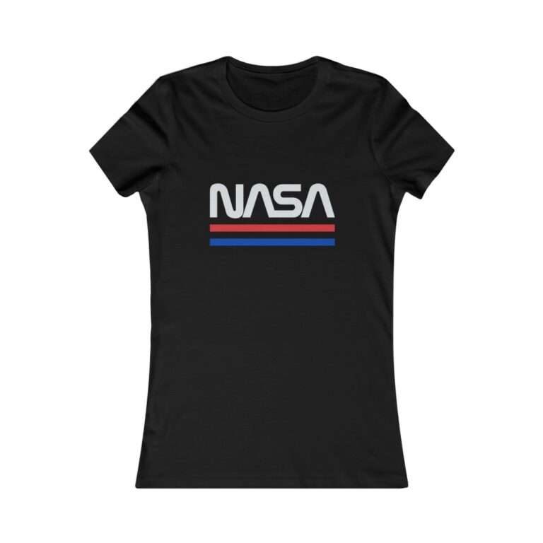 Black NASA women's t-shirt - retro style