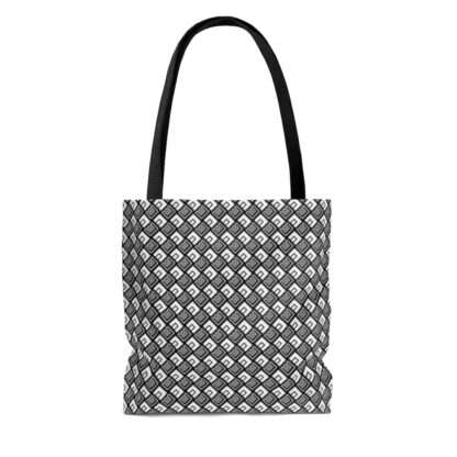 Back of Enhypen tote bag with houndstooth pattern