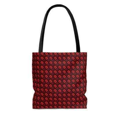 Back of Enhypen tote bag with red classic pattern