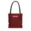 Front of Enhypen tote bag with red classic pattern