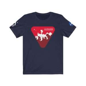 Navy-blue NASA t-shirt with Patch of Mars 2020 Perseverance mission - front