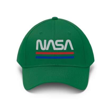 Green NASA hat in retro style