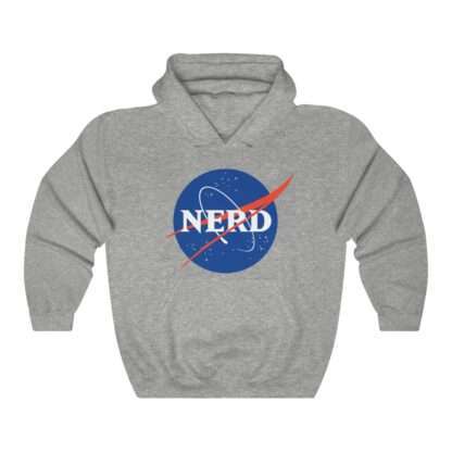 NASA "Nerd" unisex hoodie - dark-heather