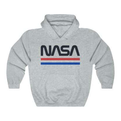 Retro style NASA unisex hoodie - heather
