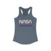 Indigo retro style NASA racerback tank for women