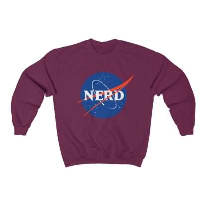 NASA "Nerd" unisex sweatshirt - maroon-red