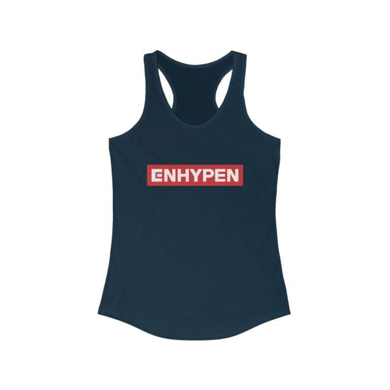 Navy Blue Enhypen Racerback Tank for Women