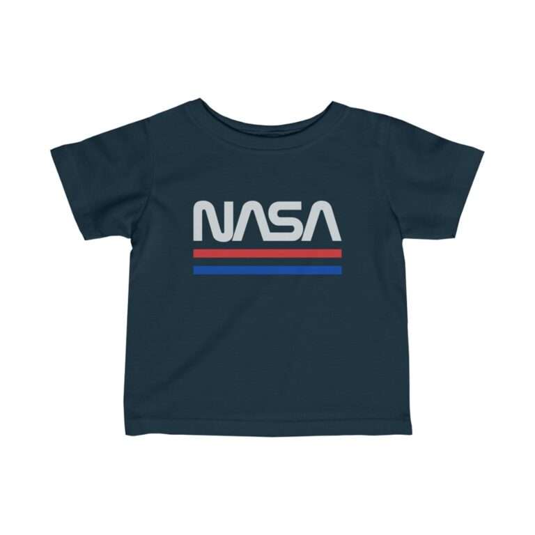 Navy-blue NASA baby t-shirt - retro edition