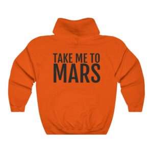 "Take Me To Mars" NASA unisex orange color hoodie - back