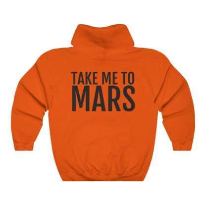 "Take Me To Mars" NASA unisex orange color hoodie - back