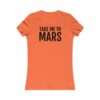 Orange NASA women t-shirt - "Take me to mars" edition