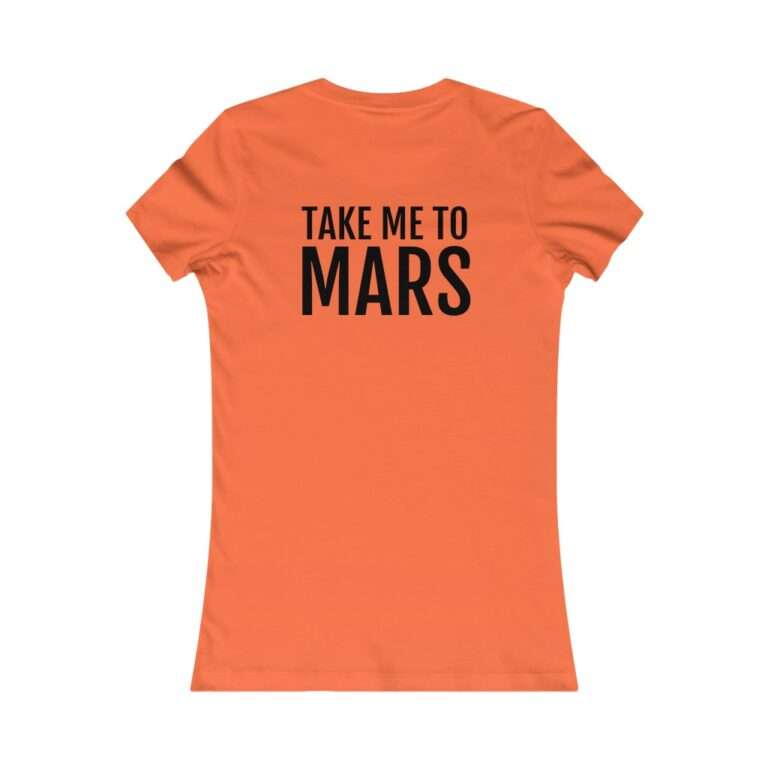 Orange NASA women t-shirt - "Take me to mars" edition