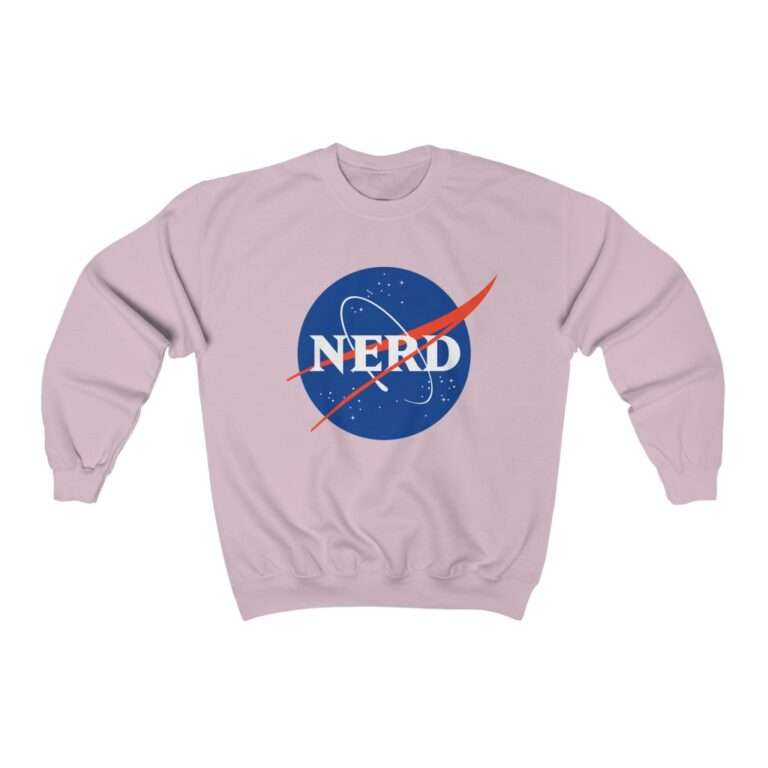 NASA "Nerd" unisex sweatshirt - pink