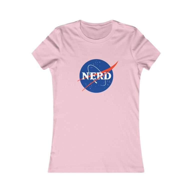 Pink NASA "nerd" women's t-shirt