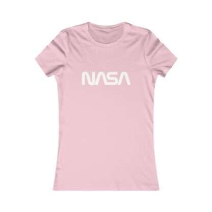 Pink NASA women t-shirt featuring NASA worm logo